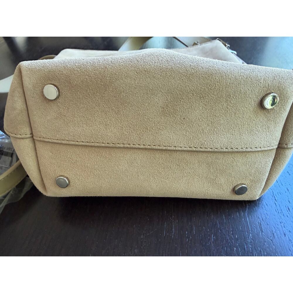 Quince Claire Italian Suede Bucket Crossbody Bag Sand Tan NWT - Picture 11 of 11